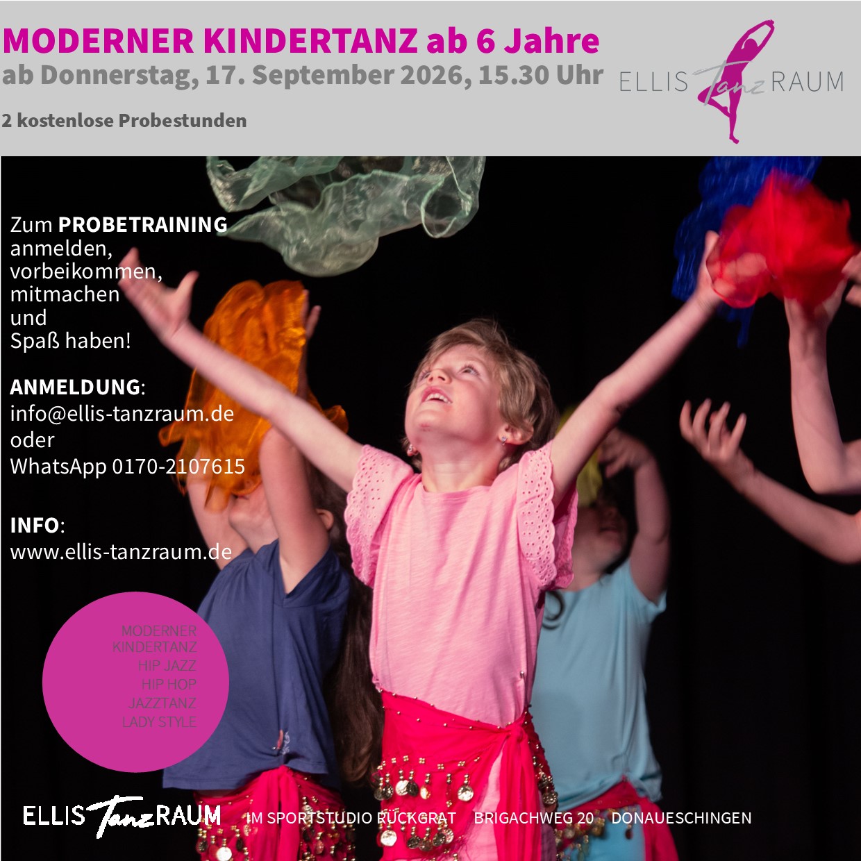 Moderner Kindertanz ab 6 Jahre September26 Do